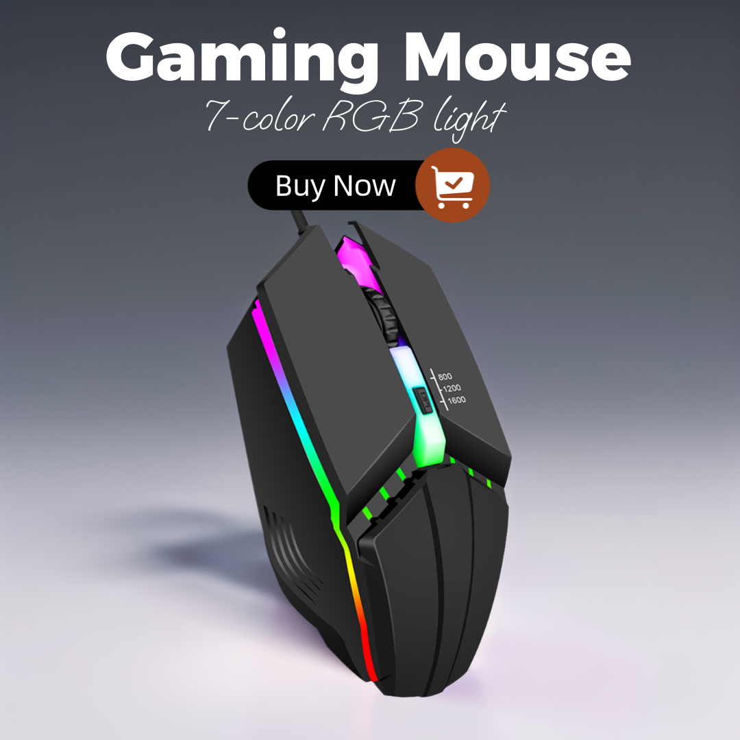 USB Wired Gaming Mouse Mice RGB Mouse Ergonomic Optical Mouse, Computer Mouse for Laptop, PC, Computer, Notebook,1600DPI,Gaming Mouse New Product Promotion: LED Optical Professional Gaming Mouse