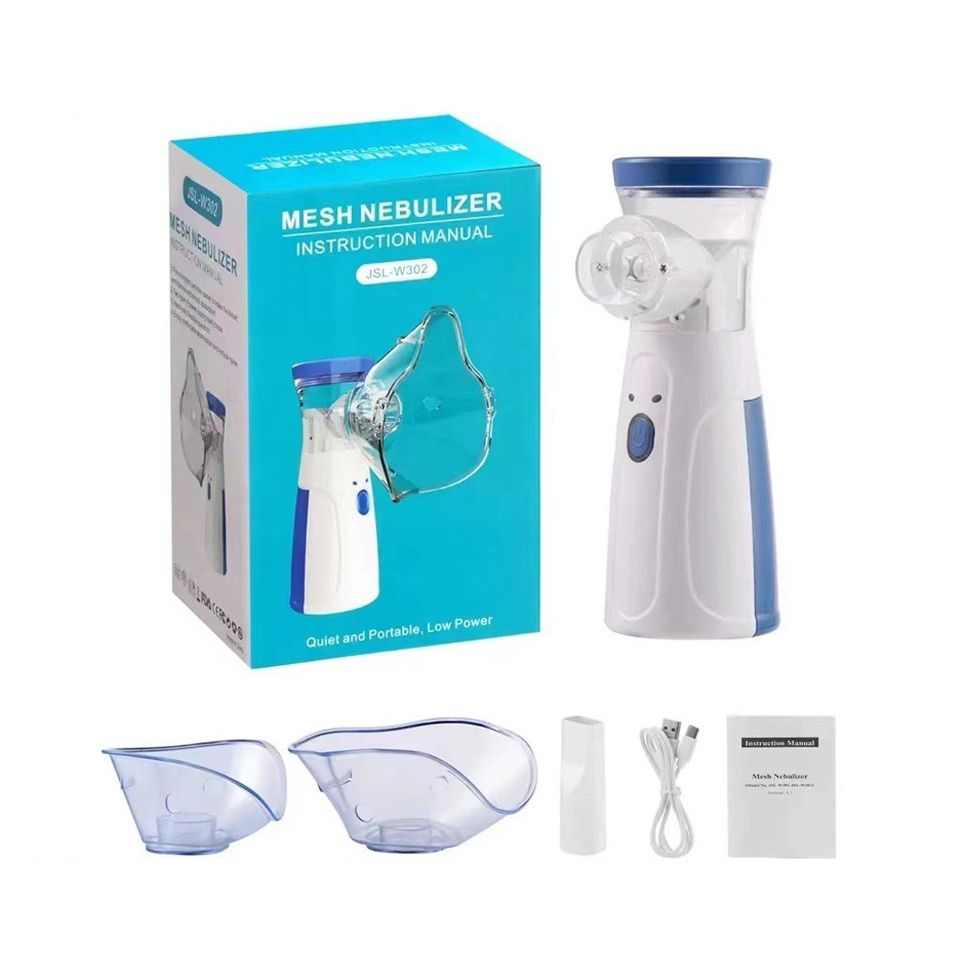 New Medical Mesh Nebulizer Portable Inhaler Children Adult Handheld Mini Silent Steam Nasal Humidifier Pediatric Cold Cough Asthma Nebulizer Health Medical Supplies Health Care Medical Equipment