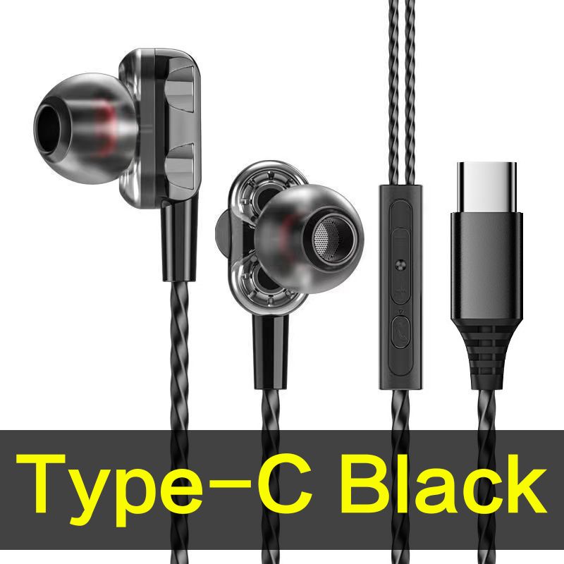 Type-C Wired Earphones 2025 New in-ear earphones  3.5mm Wired Stereo Earbuds gaming headphones with microphone