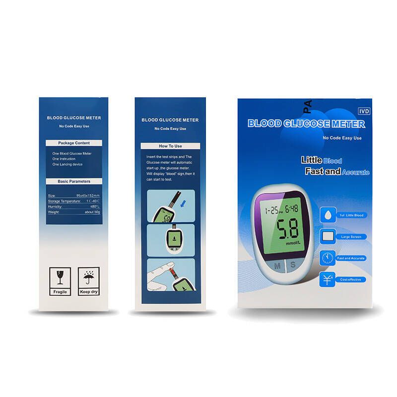 Smart Blood Glucose Meter Accurate Blood Glucose Meter Diabetes Home Blood Glucose Test Kit Blood Glucose Tester with Blood Glucose Meter + 50 Test Strips + 50 Needles + Blood Collection Pen