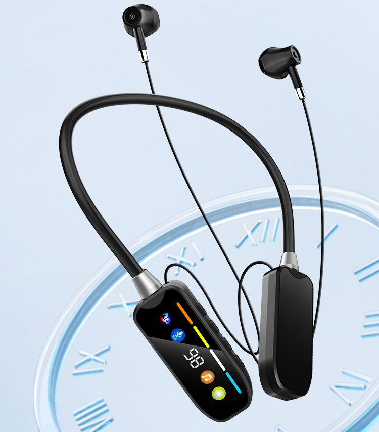 Sports Earphones Wireless Bluetooth Earphones Headphones Noise Reduction New digital neck hanging, ultra long battery life, standby, ear return monitoring, card insertion, noise reduction