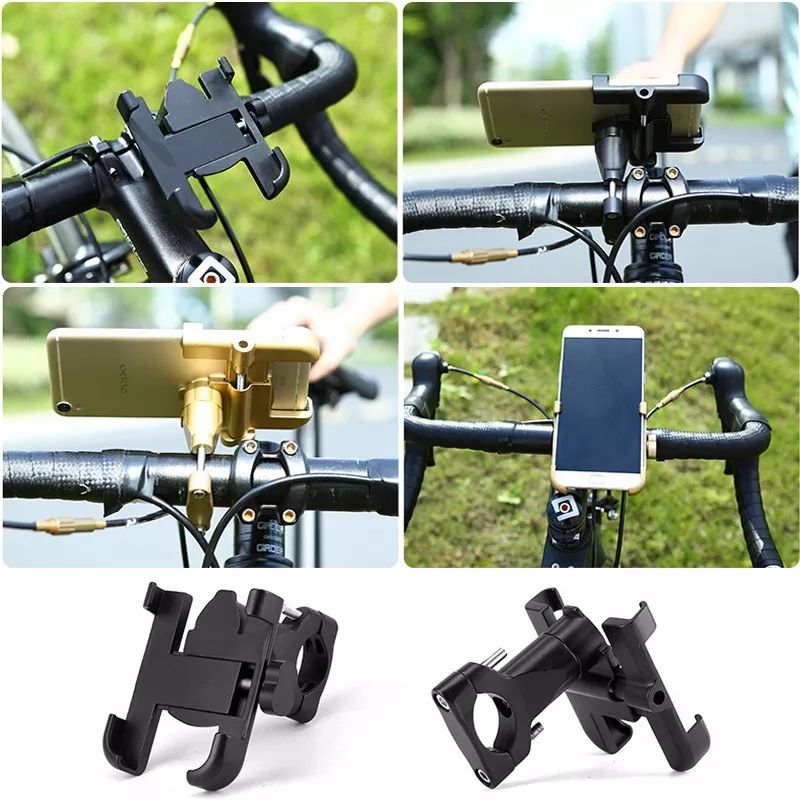 Rotatable motorcycle bicycle mobile phone holder suitable for smart phone bicycle motorcycle navigation Meituan takeaway cycling metal mobile phone holder