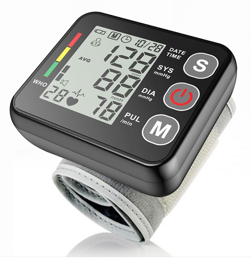 Blood Pressure Monitors Portable LCD Digital Upper Arm Measuring Tool Fully Automatic High-precision Medical Equipment Heart Rate Pulse Meter Sphygmomanometer Tensiometer Health Monitors