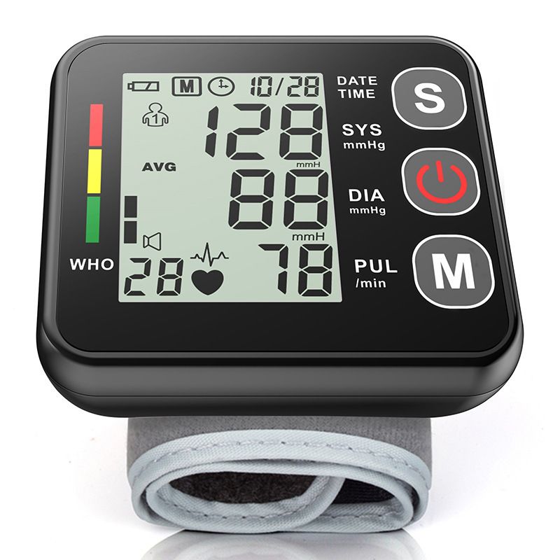 Blood Pressure Monitors Portable LCD Digital Upper Arm Measuring Tool Fully Automatic High-precision Medical Equipment Heart Rate Pulse Meter Sphygmomanometer Tensiometer Health Monitors