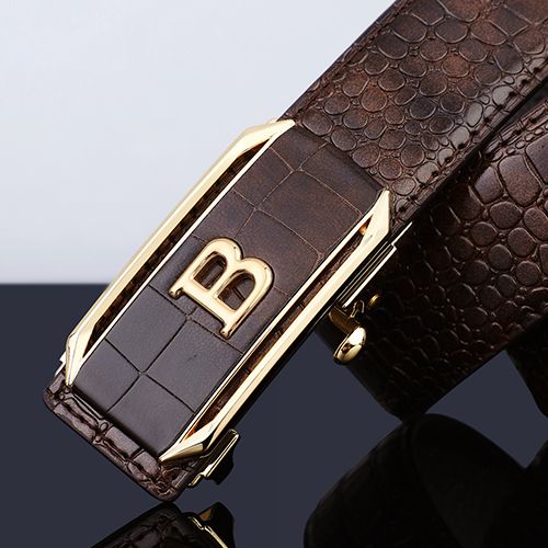 Hot Selling Men Belts Crocodile Pattern Men's Belt High-Quality Automatic Buckle Belt Fashionable Trendy Men's Accessories Casual Business Jeans Belts, Luxury Designer Brands for Men