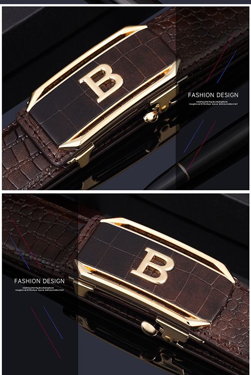 Hot Selling Men Belts Crocodile Pattern Men's Belt High-Quality Automatic Buckle Belt Fashionable Trendy Men's Accessories Casual Business Jeans Belts, Luxury Designer Brands for Men