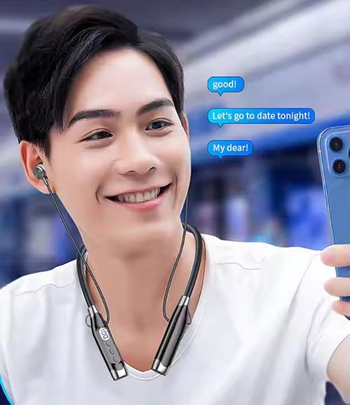 Wireless Bluetooth Sports Earphones Neckband Noise Reduction Earphone Earbuds Long Standby with Magnetic Voice Assistant Bluetooth Earphone For Workout Running Driving Earpods