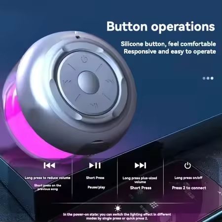 Bluetooth Speakers Portable Colorful Lights Mini Speakers Wireless Speakers 360 Surround Sound High-quality Subwoofe Long battery life Outdoor Speakers AUX Audio TF Card USB Playback