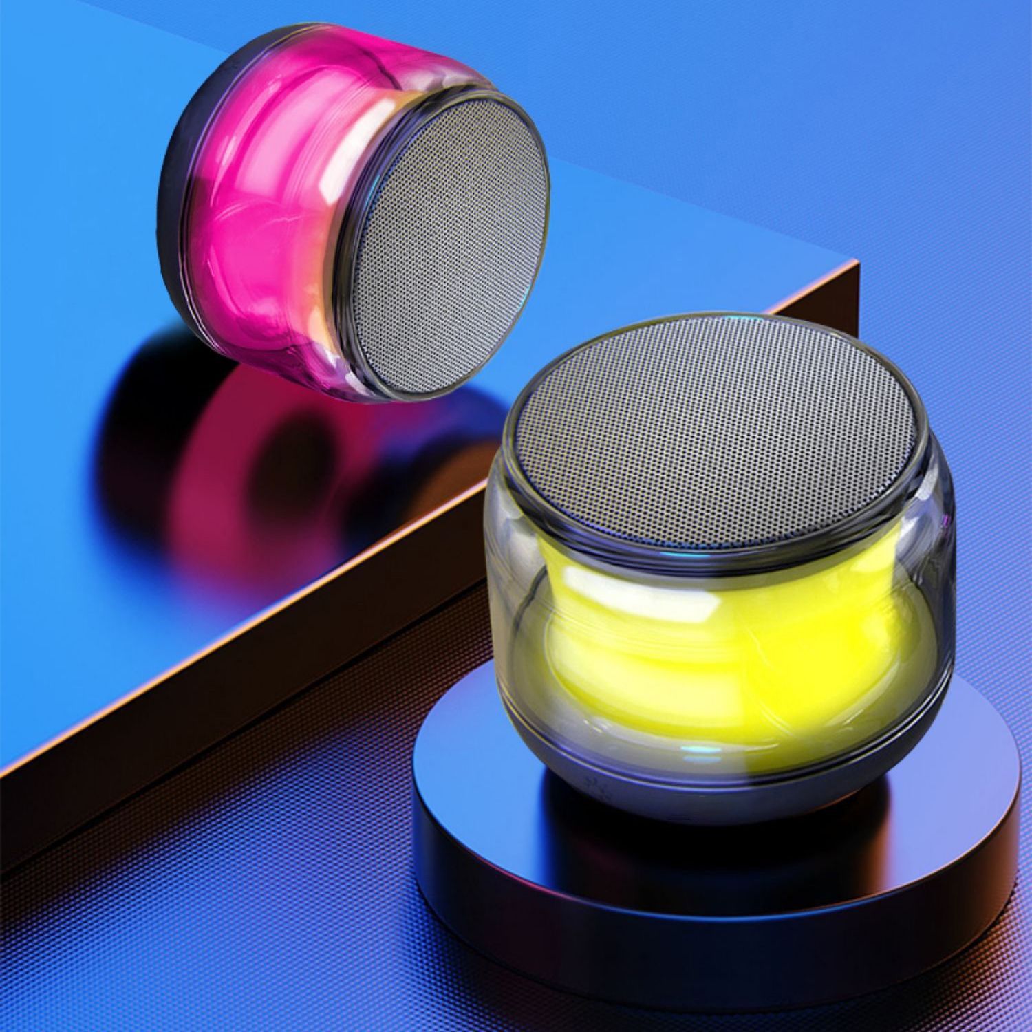 Bluetooth Speakers Portable Colorful Lights Mini Speakers Wireless Speakers 360 Surround Sound High-quality Subwoofe Long battery life Outdoor Speakers AUX Audio TF Card USB Playback
