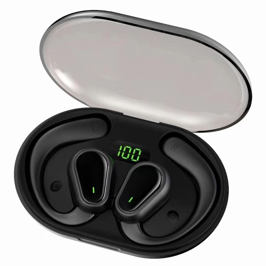 Bluetooth Earphone Wireless Earpods Ultra-long Battery Life Painless Ear-hook Sports Earphone Waterproof Noise Reduction Earbuds LED Digital Display HIFI Stereo Headset Phones Accessories