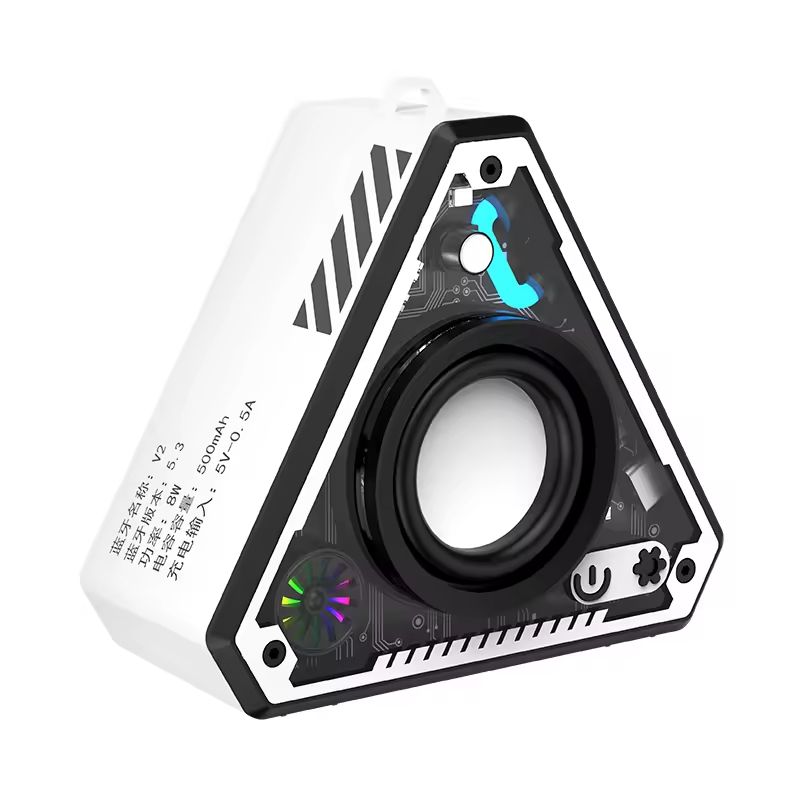 Wireless Bluetooth Speaker Outdoor Portable Wireless Subwoofer Speaker Mecha Style Bass Speaker LED Light Karaoke Machine RGB Light TWS Good for Party