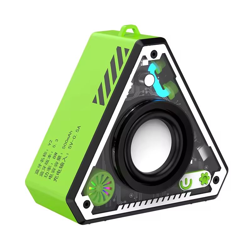 Wireless Bluetooth Speaker Outdoor Portable Wireless Subwoofer Speaker Mecha Style Bass Speaker LED Light Karaoke Machine RGB Light TWS Good for Party