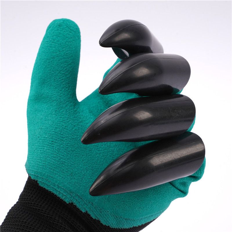 Gardening gloves with claws breathable digging gloves garden vegetable gardening industry planting non-slip wear-resistant waterproof rubber work gloves with claws digging planting tools
