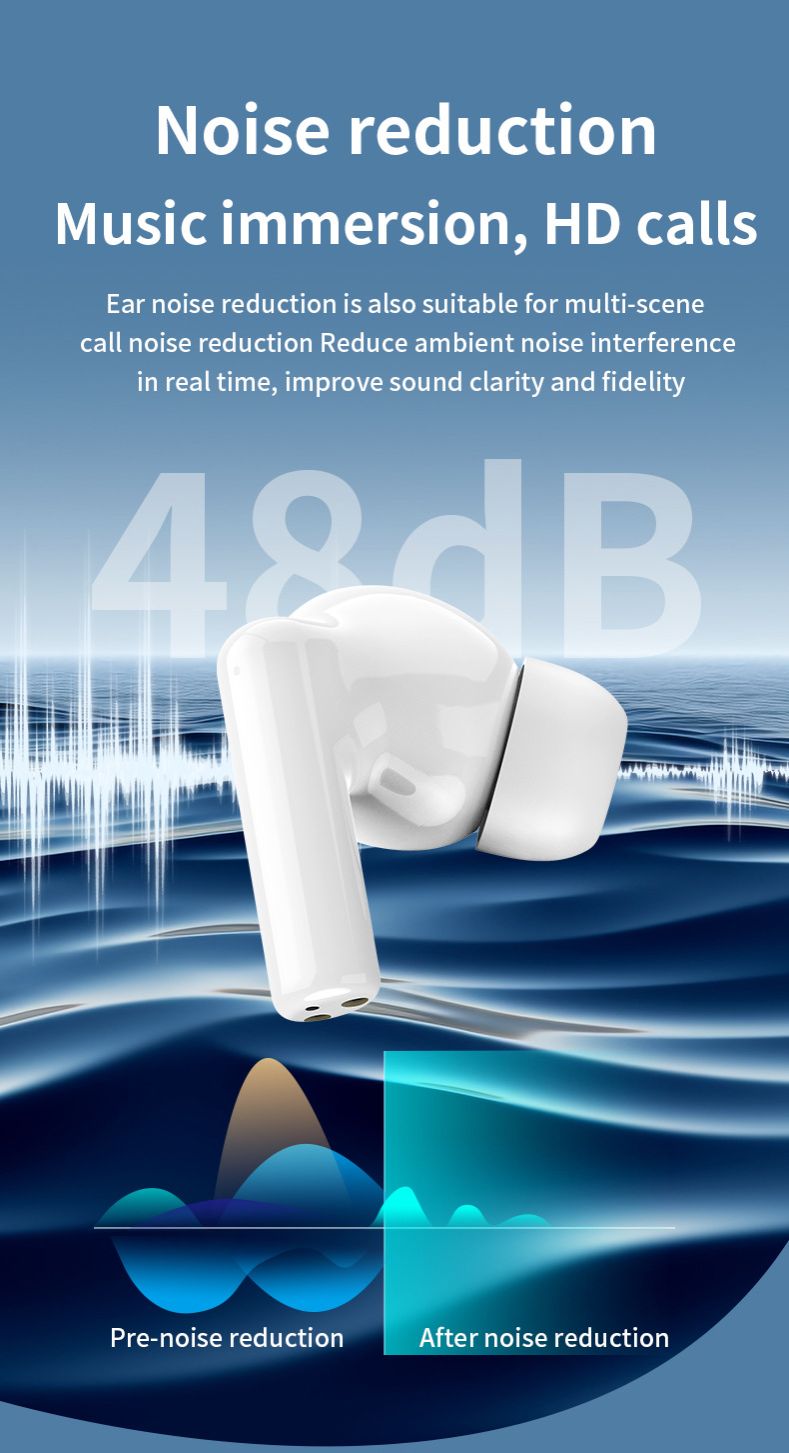 NewTWS Bluetooth Earpods Earphone Headphones Sport Eraphones 5.3 Wireless Eraphones Erapods Sport Earbuds pro Headset pods Bluetooth Earphones For All Smartphone Mobile phones Table Ear