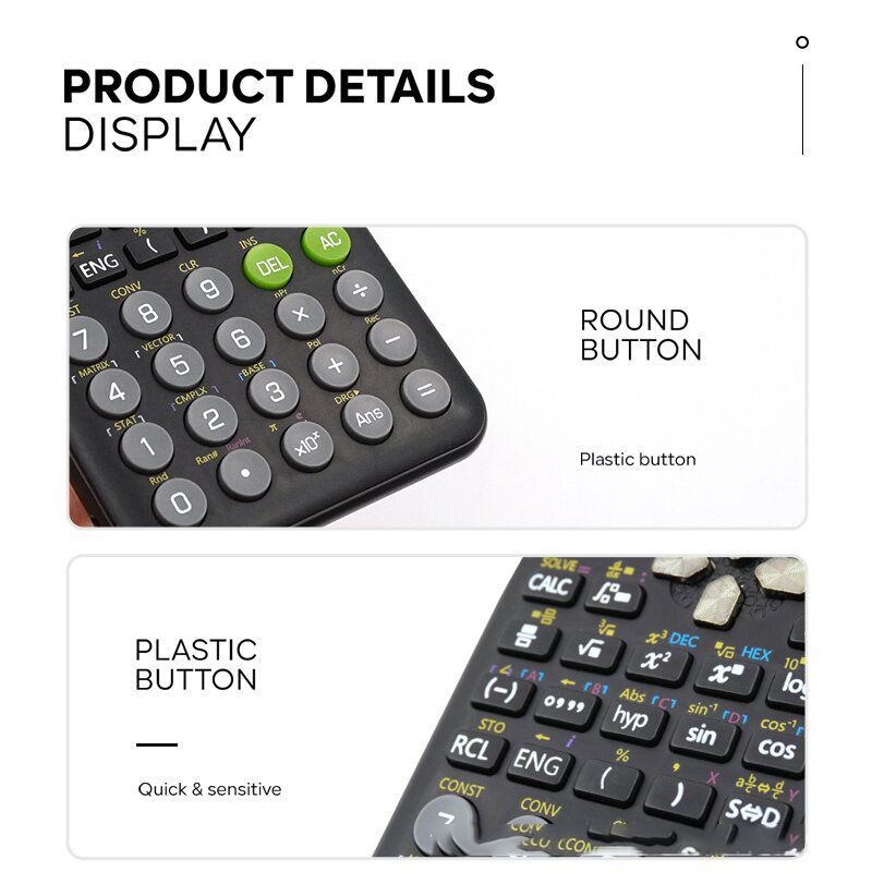 Scientific Calculator with 417 FunctionsFunction calculator complex equation solver portable scientific calculator school office stationery multifunctional stationery scientific tool