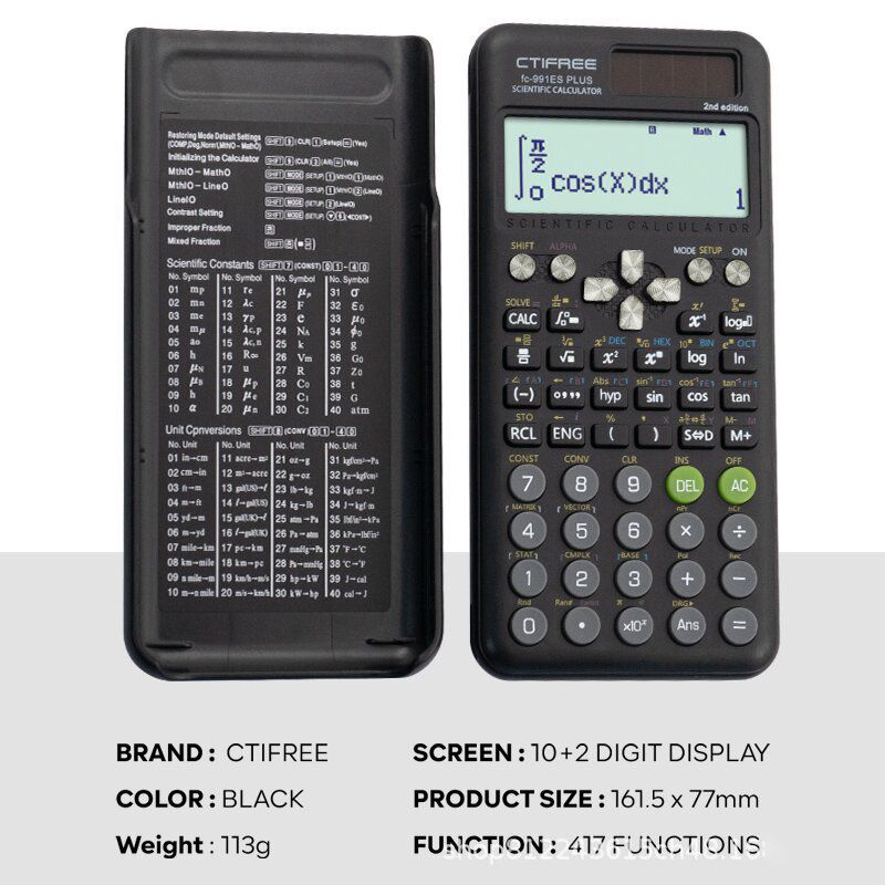 Scientific Calculator with 417 FunctionsFunction calculator complex equation solver portable scientific calculator school office stationery multifunctional stationery scientific tool