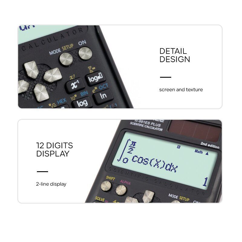 Scientific Calculator with 417 FunctionsFunction calculator complex equation solver portable scientific calculator school office stationery multifunctional stationery scientific tool