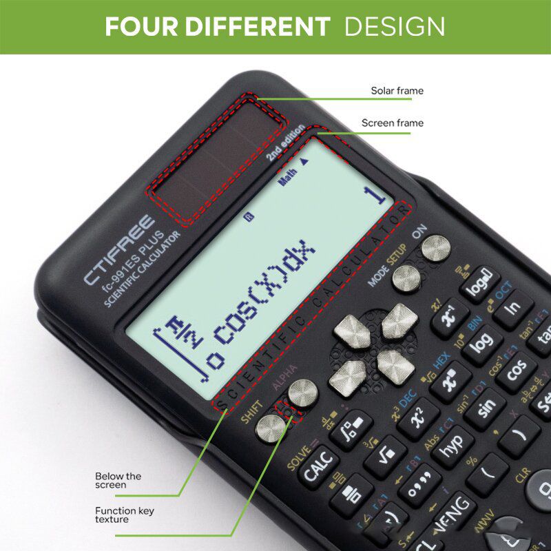 Scientific Calculator with 417 FunctionsFunction calculator complex equation solver portable scientific calculator school office stationery multifunctional stationery scientific tool