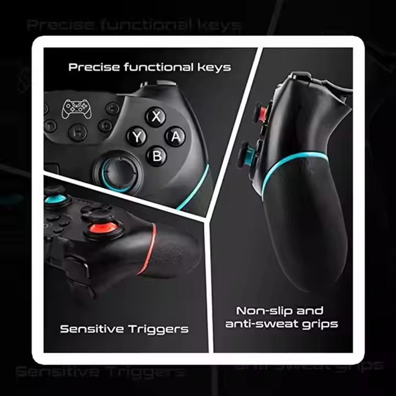 Hot Selling Wireless Controller Gamepad, Adjustable Turbine with Six-Axis Vibration Joystick Controller, Wireless Bluetooth Controller Game Accessories for Nintendo Switch Pro PC/NS Lite Console