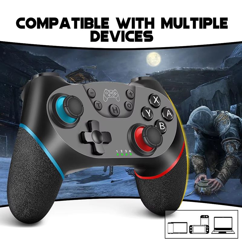 Hot Selling Wireless Controller Gamepad, Adjustable Turbine with Six-Axis Vibration Joystick Controller, Wireless Bluetooth Controller Game Accessories for Nintendo Switch Pro PC/NS Lite Console