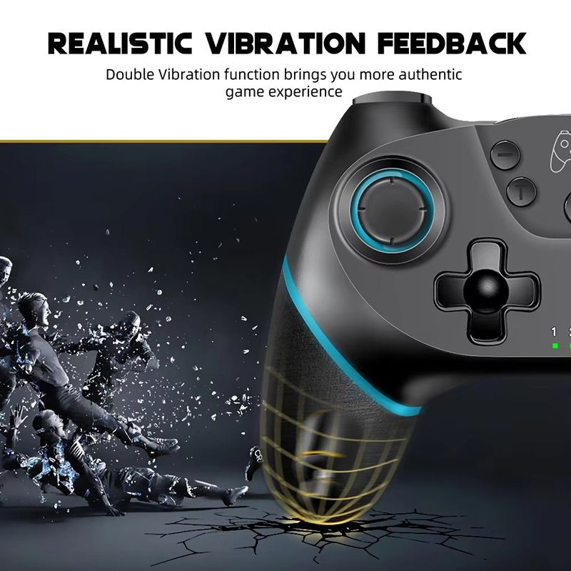 Hot Selling Wireless Controller Gamepad, Adjustable Turbine with Six-Axis Vibration Joystick Controller, Wireless Bluetooth Controller Game Accessories for Nintendo Switch Pro PC/NS Lite Console
