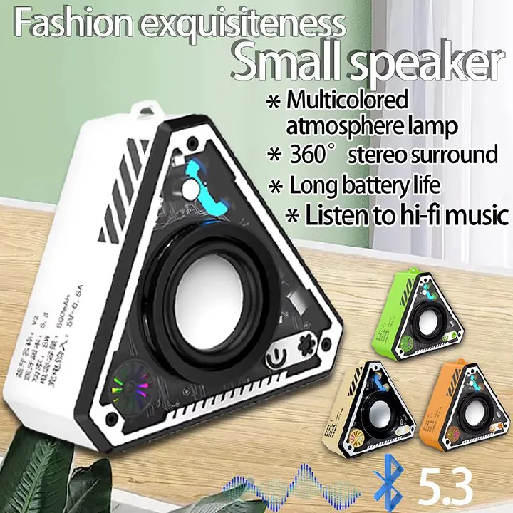 Wireless Bluetooth Speaker Outdoor Portable Wireless Subwoofer Speaker Mecha Style Bass Speaker LED Light Karaoke Machine RGB Light TWS Good for Party