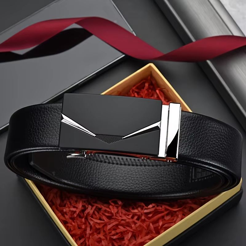 Hot Selling Men's Belts Automatic Buckle Belts Trendy Versatile Textured Middle-aged And Young Business Belts Simple And Fashionable High-end Belts Men Accessories