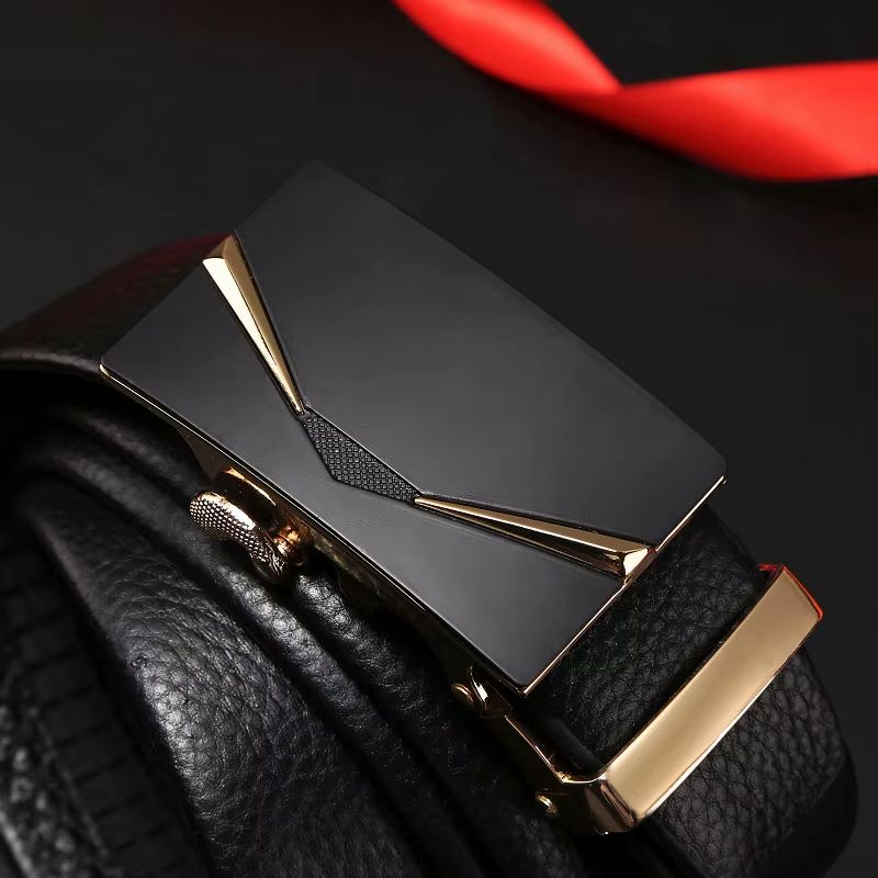 Hot Selling Men's Belts Automatic Buckle Belts Trendy Versatile Textured Middle-aged And Young Business Belts Simple And Fashionable High-end Belts Men Accessories