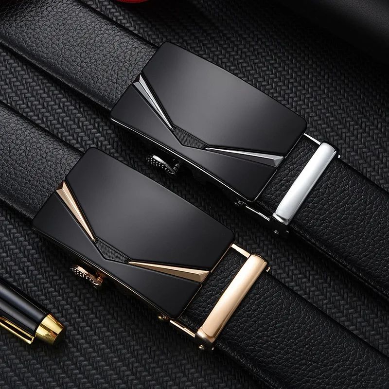 Hot Selling Men's Belts Automatic Buckle Belts Trendy Versatile Textured Middle-aged And Young Business Belts Simple And Fashionable High-end Belts Men Accessories