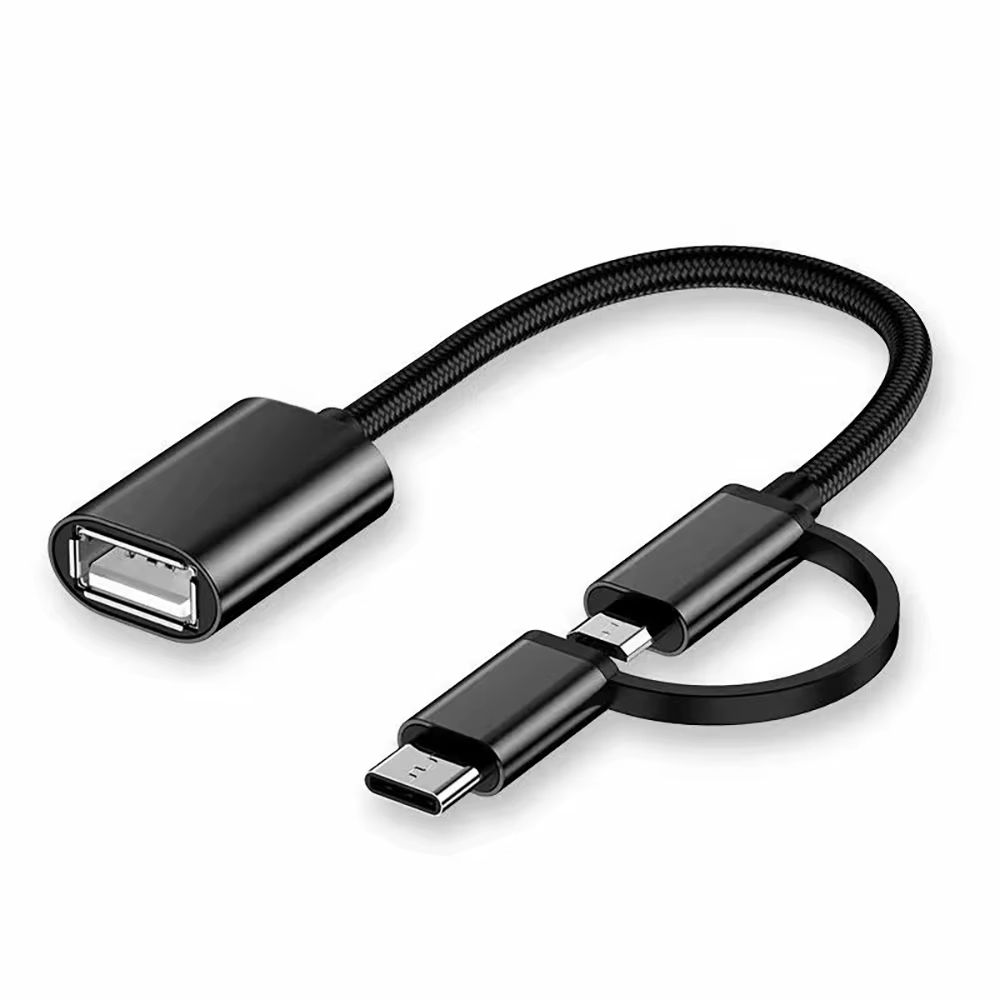 2 In 1 OTG Adapters Multi-port Adapter Cable Android Type-C  Cable USB Flash Drive Suitable For Mobile Phones, Computers And TabletsMobile Phone Adapter USB 3.0 Adapter USB Data Cable