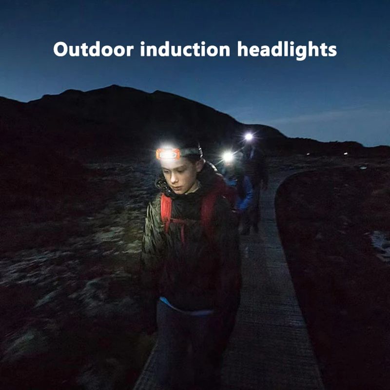 Powerful Headlamp LED Sensor Strong Light Headlamp Mini USB Rechargeable Flashlight Head Light Portable Camping Search Light Outdoor running camping headlamp night fishing lighting strong light