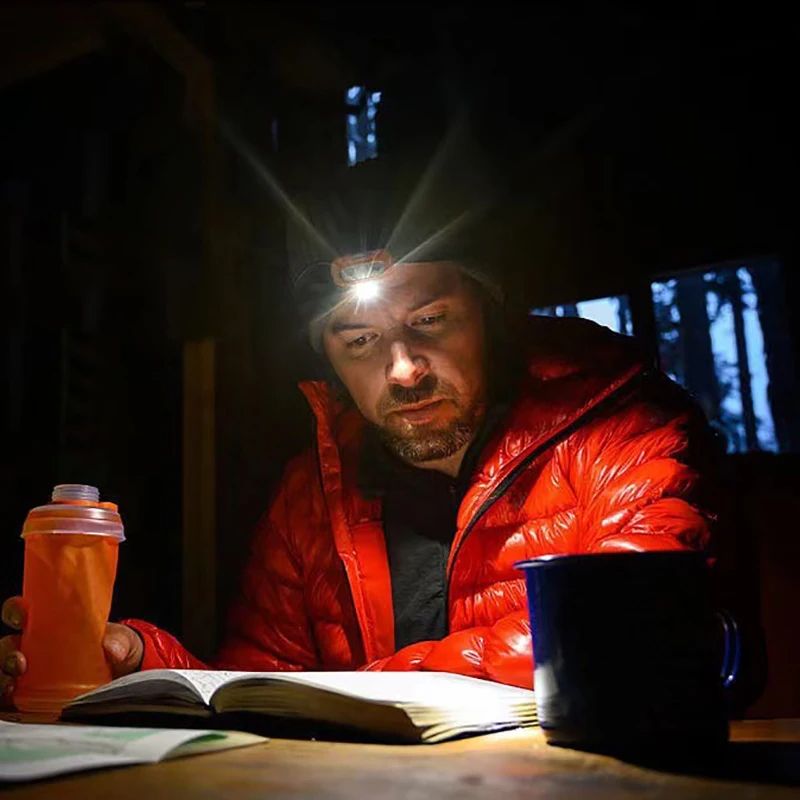 Powerful Headlamp LED Sensor Strong Light Headlamp Mini USB Rechargeable Flashlight Head Light Portable Camping Search Light Outdoor running camping headlamp night fishing lighting strong light
