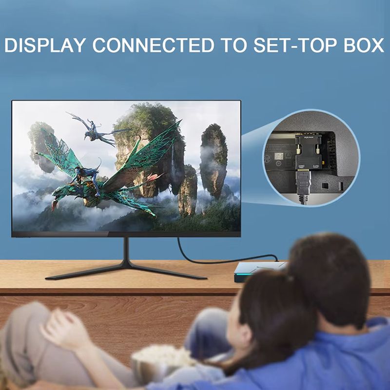 Male to Female HDMI to VGA Adapter HD 1080P Audio Cable Converter with 3.5mm Audio Cable for PC Laptop TV Box Computer Monitor Projector