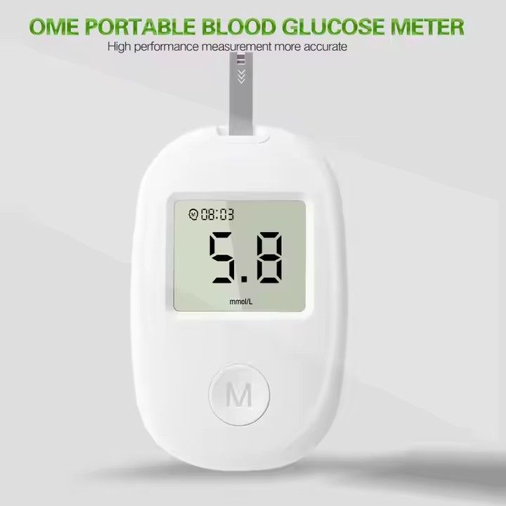 Smart Blood Glucose Meter Portable Blood Glucose Testing LCD Display Accurate Blood Glucose Meter Diabetes Home Blood Glucose Tester Kit Blood Glucose Tester Contains 50pcs Blood Collection Needles