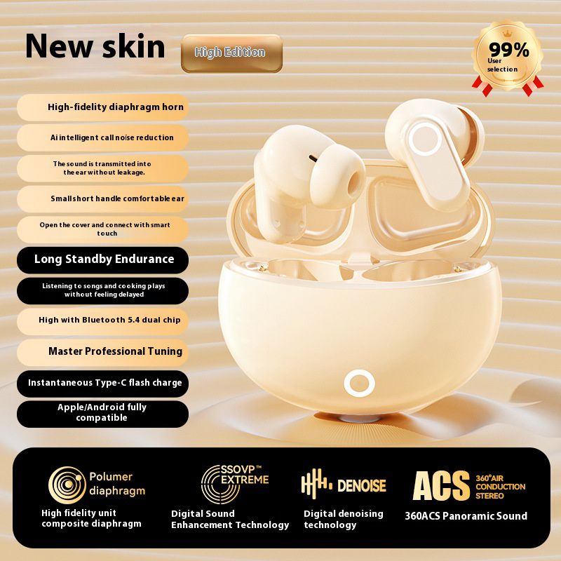New Wireless Bluetooth Earphone TWS True Wireless In-ear Earbuds Stereo Digital Display 5.4 Long Battery Life Noise Reduction Earpods