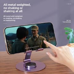 Universal Desktop Mobile Phone Holder Stand For Phone/Pad/Tablet Metal Desktop Mobile Phone Holder Aluminum Alloy Folding Mobile Phone Holder Live Broadcast/TV Series Mobile Accessories Tripods Mounts
