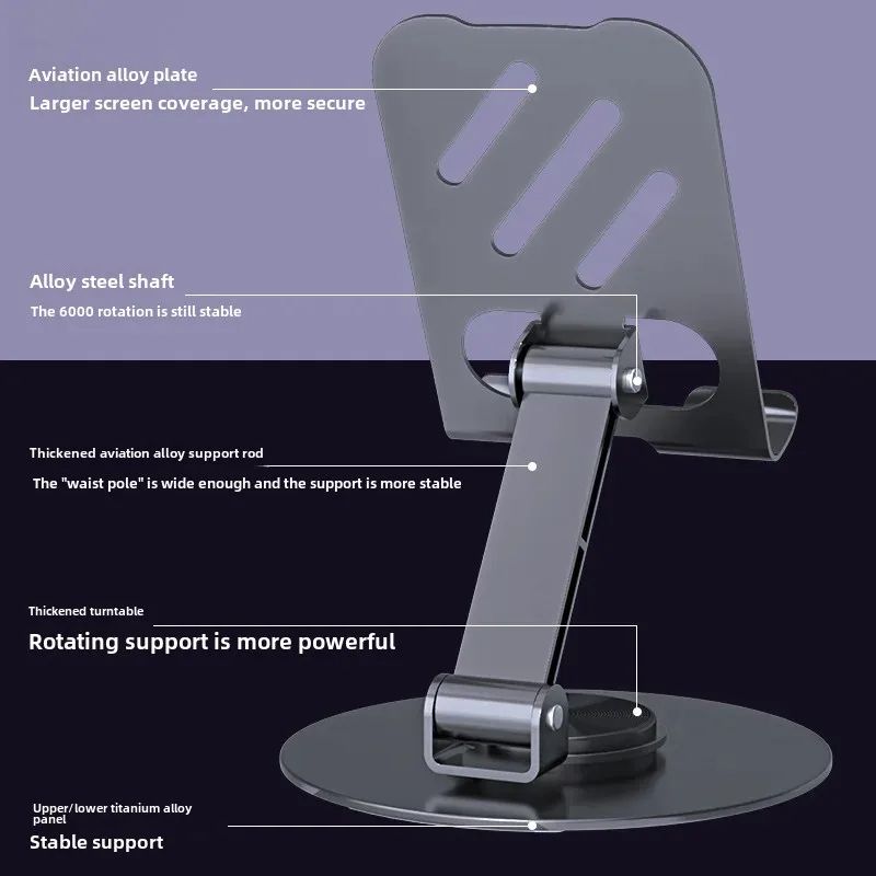 Universal Desktop Mobile Phone Holder Stand For Phone/Pad/tablet Metal desktop mobile phone holder aluminum alloy folding mobile phone holder Live broadcast/TV series Mobile Phone Holder Desktop
