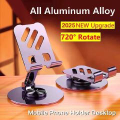 Universal Desktop Mobile Phone Holder Stand For Phone/Pad/Tablet Metal Desktop Mobile Phone Holder Aluminum Alloy Folding Mobile Phone Holder Live Broadcast/TV Series Mobile Accessories Tripods Mounts