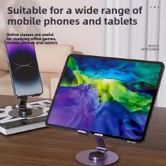 Universal Desktop Mobile Phone Holder Stand For Phone/Pad/Tablet Metal Desktop Mobile Phone Holder Aluminum Alloy Folding Mobile Phone Holder Live Broadcast/TV Series Mobile Accessories Tripods Mounts