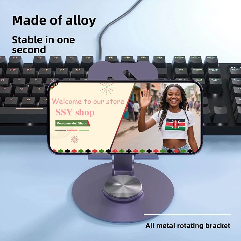 Universal Desktop Mobile Phone Holder Stand For Phone/Pad/tablet Metal desktop mobile phone holder aluminum alloy folding mobile phone holder Live broadcast/TV series Mobile Phone Holder Desktop