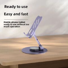 Universal Desktop Mobile Phone Holder Stand For Phone/Pad/Tablet Metal Desktop Mobile Phone Holder Aluminum Alloy Folding Mobile Phone Holder Live Broadcast/TV Series Mobile Accessories Tripods Mounts