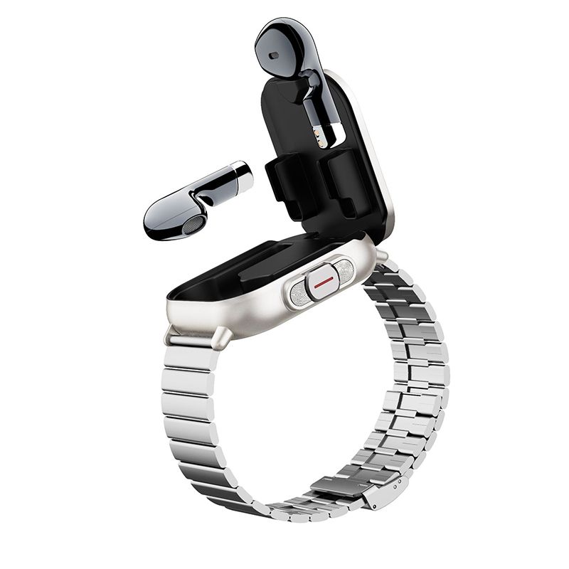 New smart watch bluetooth headset two in one full screen touch bluetooth call outdoor sports fitness tracker watch heart rate blood pressure monitoring bracelet