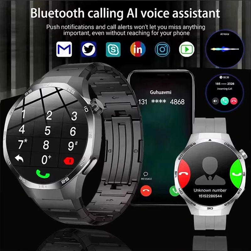 New Arrivals Smart Watch Bluetooth Call Wristwatch Fitness Bracelet Heart Rate Blood Pressure Monitor Tracker Sports Smartwatch Men/Women Waterproof Smartwatch