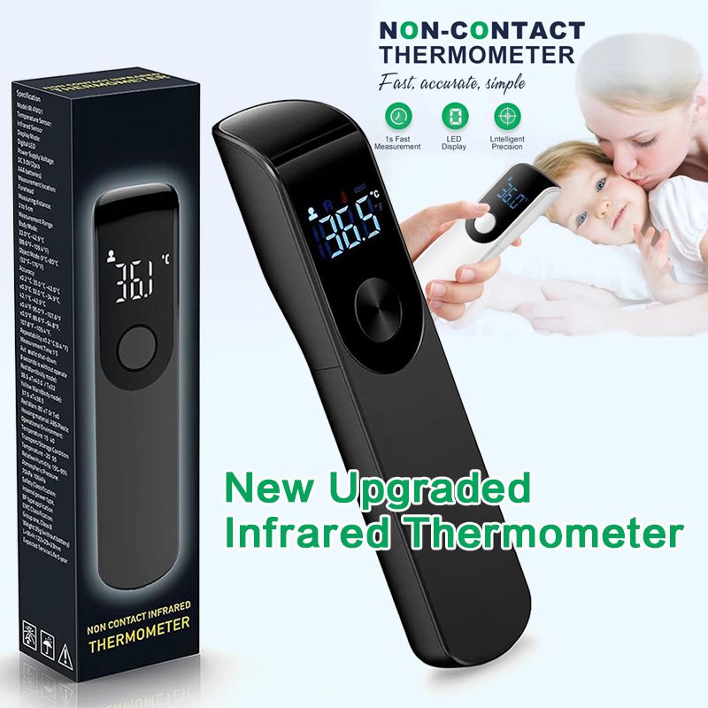 New Upgrades Household Infrared Thermometer Digital LCD Body Measurement Kid Adult Fever IR Children Non-Contact Tmedical Health Monitors Thermometers Health Care Medical Equipment