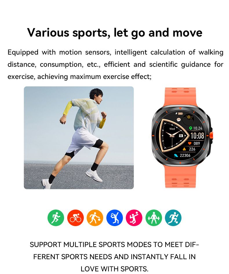 New Smart Watch Full Touch Screen Sports Bluetooth Call Smartwatches Men and Women Fitness Waterproof Heart Rate Blood Pressure Monitor Fitness Tracker Bracelet Suitable for Android iOS Smart Watch