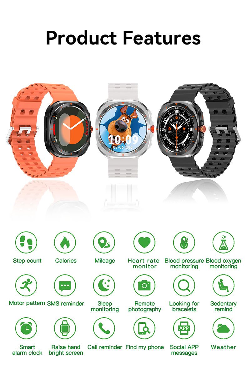 New Smart Watch Full Touch Screen Sports Bluetooth Call Smartwatches Men and Women Fitness Waterproof Heart Rate Blood Pressure Monitor Fitness Tracker Bracelet Suitable for Android iOS Smart Watch