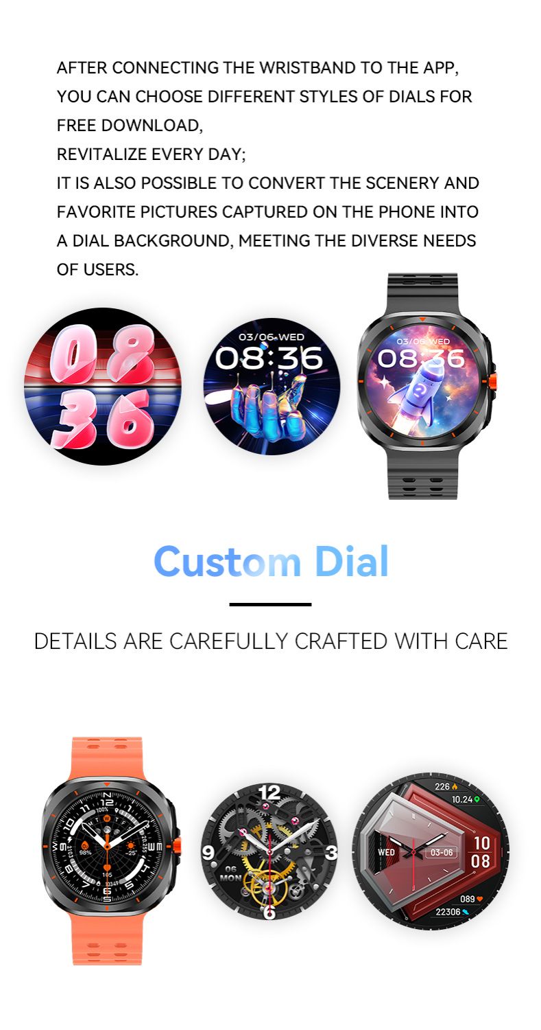 New Smart Watch Full Touch Screen Sports Bluetooth Call Smartwatches Men and Women Fitness Waterproof Heart Rate Blood Pressure Monitor Fitness Tracker Bracelet Suitable for Android iOS Smart Watch