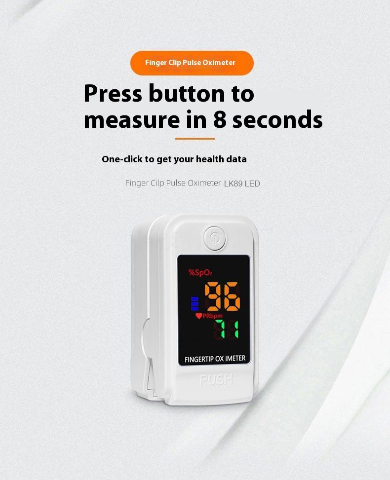 Portable Finger Pulse Oximeter Blood Oxygen Heart Rate Saturation Meter Fingertip Oximetro Pulse Oximeter Finger Clip Pulse Monitor Home Monitoring Pulse Oximeter Blood Oxygen Saturation Detector Clip