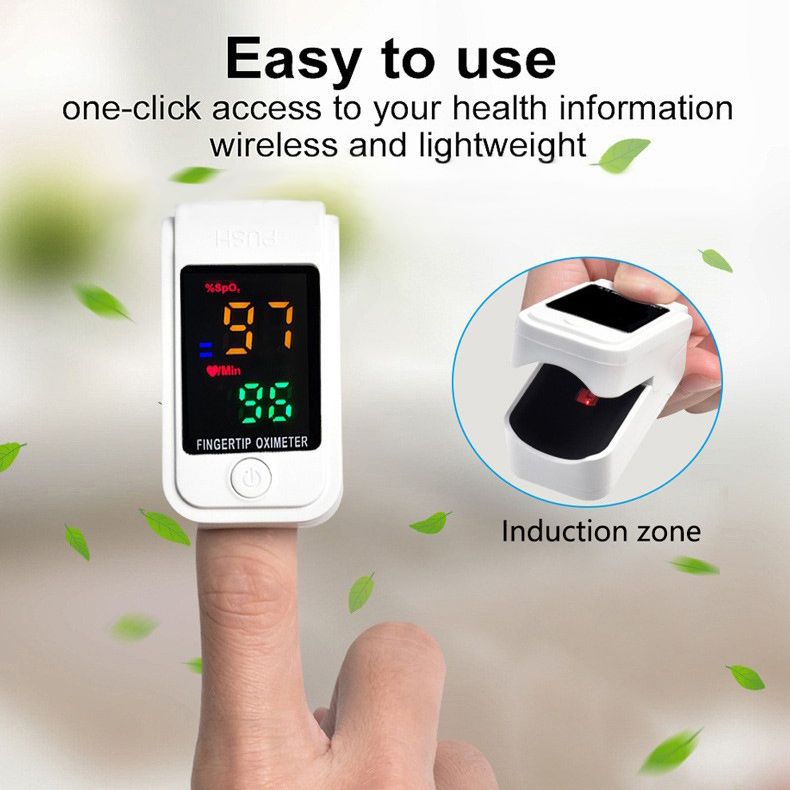 Portable Finger Pulse Oximeter Blood Oxygen Heart Rate Saturation Meter Fingertip Oximetro Pulse Oximeter Finger Clip Pulse Monitor Home Monitoring Pulse Oximeter Blood Oxygen Saturation Detector Clip