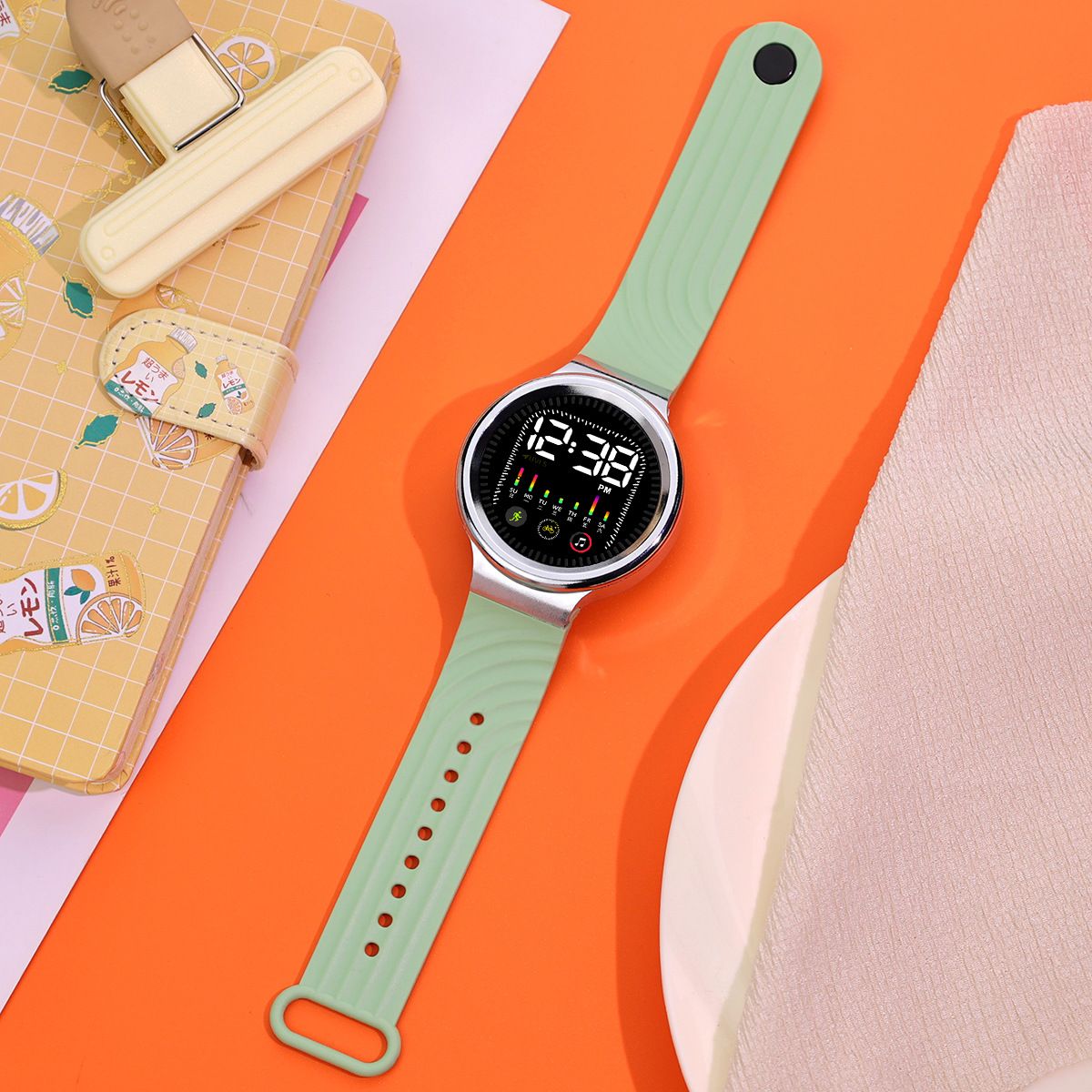 New T9 Stress-Relief Rotating Watch Hot LED Digital Watch Sports Watches Electronic Clock Casual Silicone Wristwatches Sport Wrist Watch For Man Woman Kids Birthday Gift Men Watches Women Wrist watch
